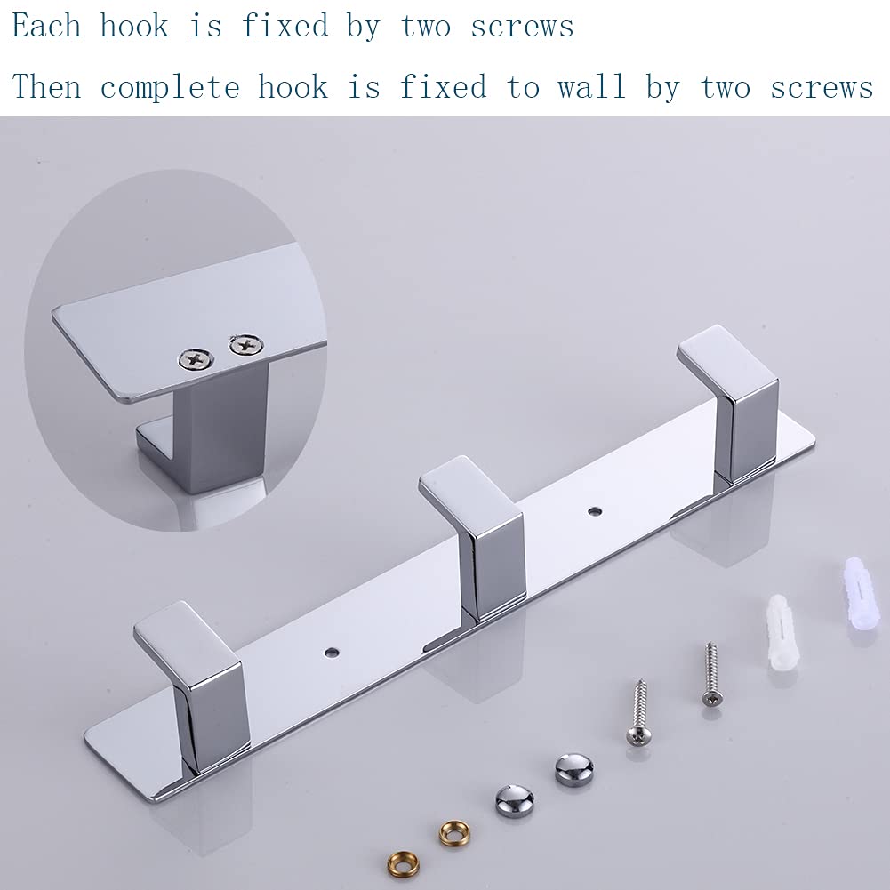 Pfister Modern Polished Chrome Towel/Robe Hook - Hidden Screw 2-Hole Mount, Bathroom Hardware - View #10