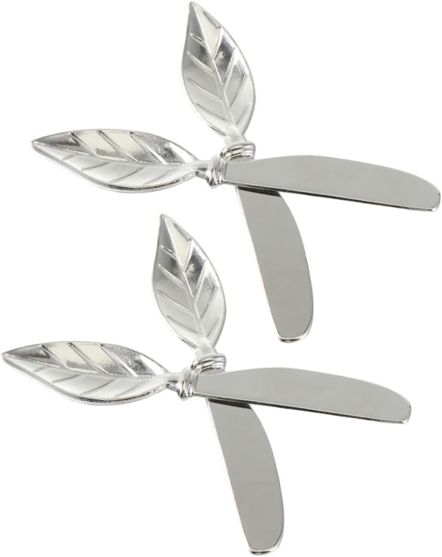 Leaf Butter Knife Set 4pcs Zinc Alloy for Wedding Favors