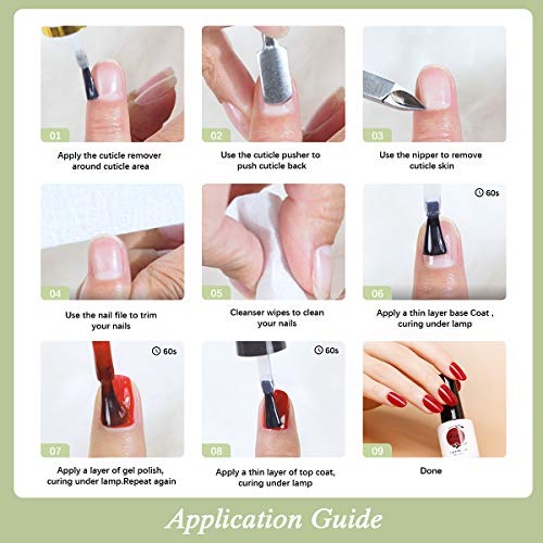 LACOMCHIR Gel Nagellack Set 8ml x 6 Farben LED Farbgel Kit Klassisch Nude Shellac Gellack Semi Permanentes Soak Off Gel… – Bild 6