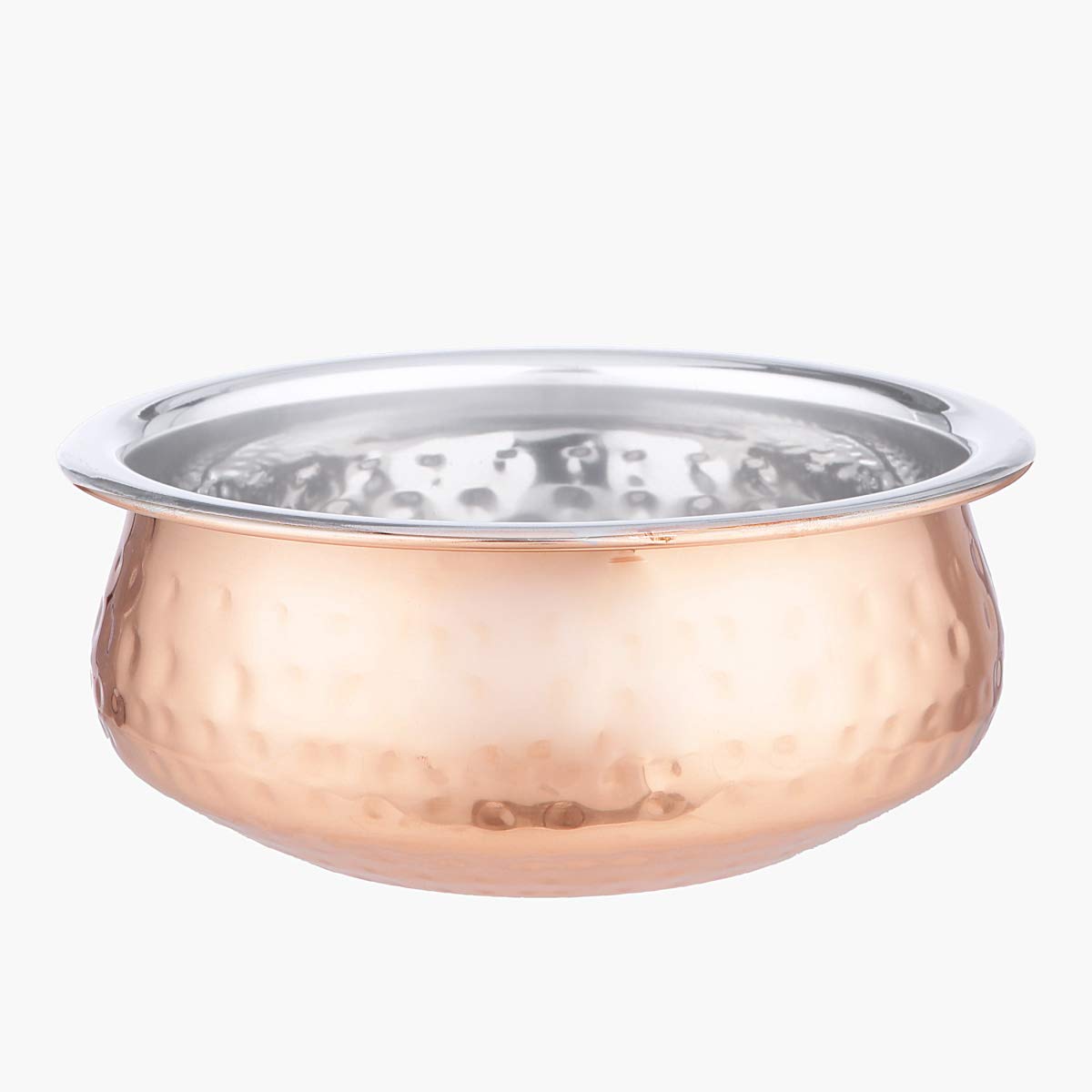 HomeBox Copper Shine Serving Vessel with Hammered Finish - 25 cm