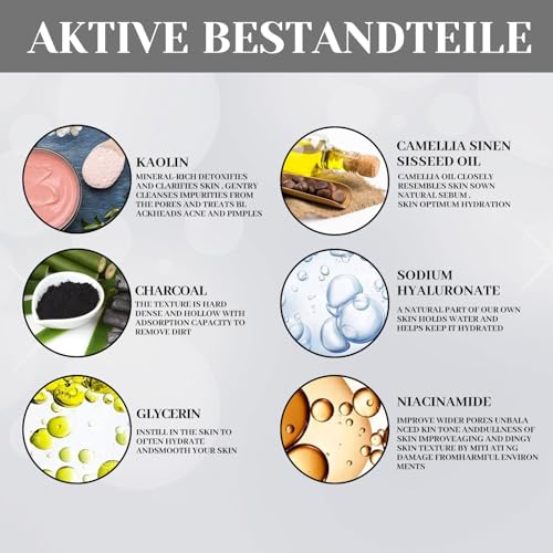 Grüner Tea Masken, Green Mask Stick, Tiefenreinigung Gesichtsmaske Hautpflege, 2 Stück Mask Stick Blackhead Remover Holzkohle Gesichtsmasken, Kontrolle Öl, Verfeinerung Poren – Bild 6