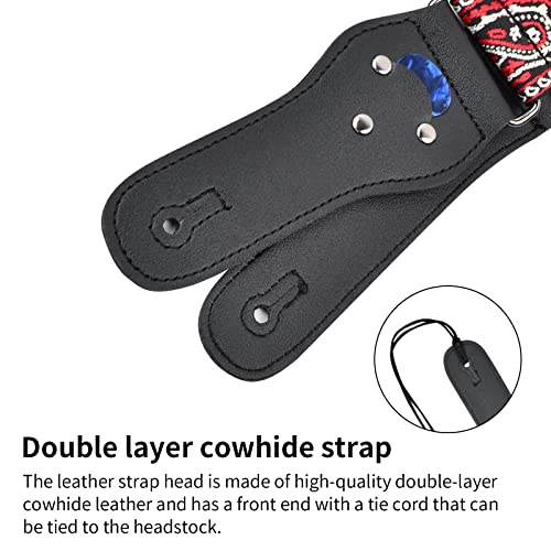 Sangle de Guitare, Bandoulière à Guitare Réglable, Motif de Broderie Vintage Tissée Sangle de Guitare Réglable en Coton… - Les Beatles, Paul McCartney, John Lennon, RIngo Starr, George Harrison Sangle de Guitare, Bandoulière à Guitare Réglable, Motif de Broderie Vintage Tissée Sangle de Guitare Réglable en Coton… – Image 4