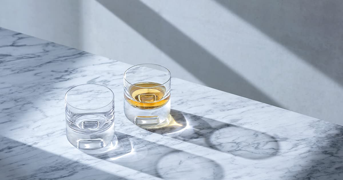 LSA International Vaso de whisky (240 ml, transparente, juego de 2 unidades, vidrio soplado y hecho a mano, KC01)