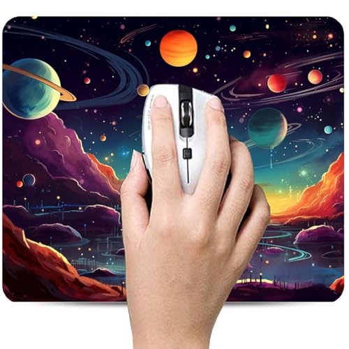 Image of Tuzker Gaming Mouse pad /Computer Mouse Mat for Speed and Precision Operation, Non-Slip Rubber Base, Smooth Cloth Surface for Laser & Optical Mouse, Laptop, MacBook, Notebook, Office-230x190mm (MP-09)