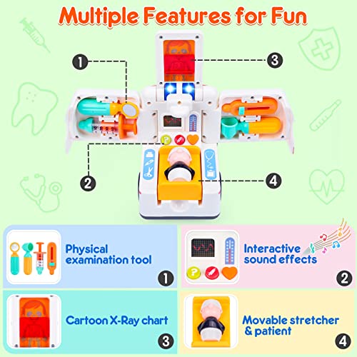 Toy Cars For 1 Year Old Boy Gifts Ambulance Toddler Toy With Lights And Siren, Educational Baby Toys 12-18 Months Doctor Kit For Kids Pretend Play Birthday Xmas Gifts For 1 2 3 4 Year Old Boys Girls #TOP4