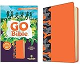 NLT GO Bible for Kids (LeatherLike, Orange Camo): A Life-Changing Bible for Kids