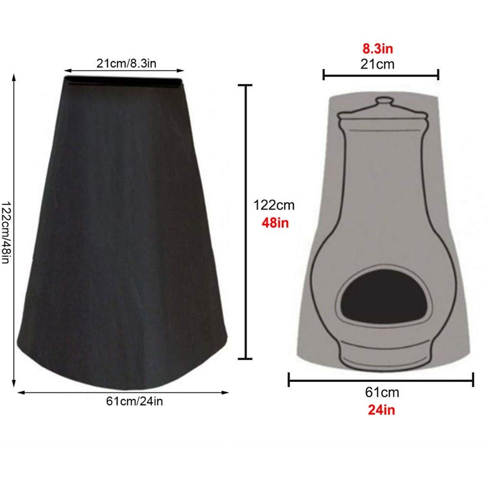 Funda para Chimenea Impermeable Resistente 210D Oxford Jardín Patio Registro Quemador Cubierta