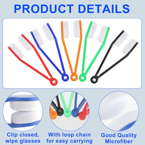 10 peças de ferramenta de limpeza de óculos, ferramenta de limpeza de óculos de microfibra, mini cli