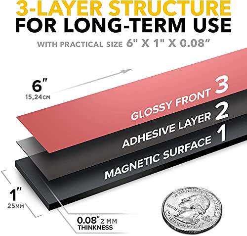 Magnetic Strips With Adhesive Backing - Magnetic Tape For Crafts - Tool And Knife Magnet Strips For Kitchen, Garage And Garden - Adhesive Magnetic Tool Holder Strip For Wall #TOP2
