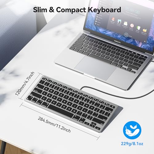 Image of TECKNET Wired Mac Keyboard for MacOS Devices with Dual Interface