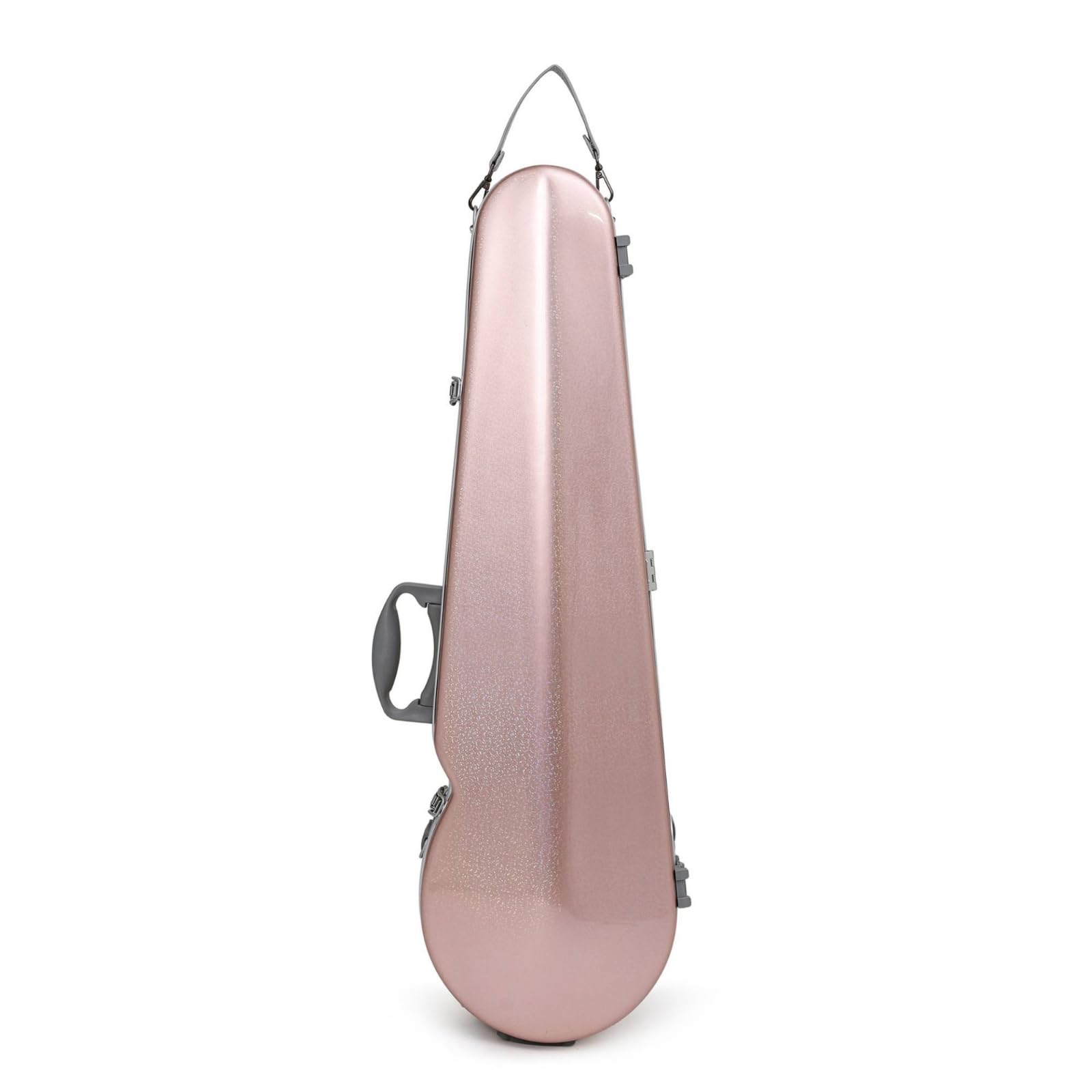 Qianly Estuche Violín 4/4 Rígido Estuche Violín Antigolpes para Conciertos, Ensayos, Caja De Violín T-30 Oro Rosa Brillante 4/4, Array, Oro Rosa Brillante