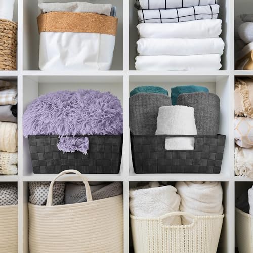 Sorbus-Set-of-3-Large-Woven-Storage-Baskets--Mesh-Hand-Woven-Baskets-for-Organizing-Fabric-Storage-Bins-for-Linen-Closet-Organizer-Storage-Baskets-for-Shelves-and-Home-Organization-Black