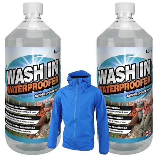 1 Litre Wash In Waterproofer Fabric Protector For All Outdoor Clothing Enhance & Restores Water Repellency (1)