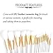 Qivange Makeup Brush Set Synthetic Makeup Brush Eye Makeup Brushes Professional Makeup Brushes(15pcs, White with Gold)