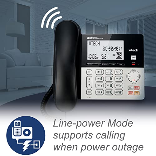 Vtech VG208 Dect 6.0 Corded/Cordless Phone For Home With Answering Machine, Call Blocking, Caller Id thumb #7