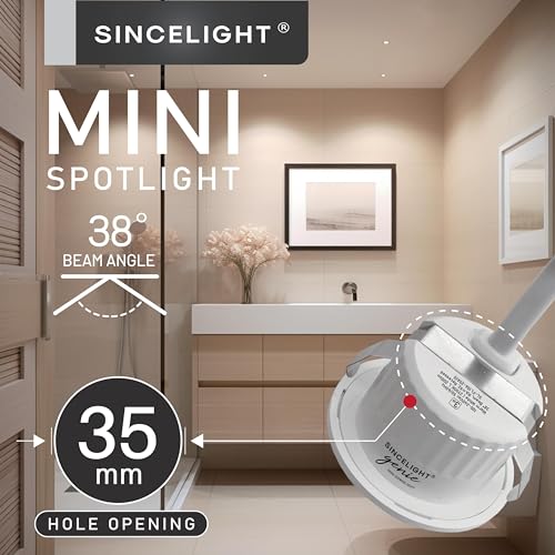 SINCELIGHT MINI Recessed Spotlight,Small Downlight for 35-40mm Ceiling Hole,Cabinet,Showcase - Image 3
