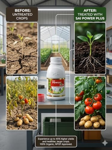 Image of SAI Power Plus Liquid Fermented Organic Manure, 100% Organic, NPOP Approved, Boosts Yield up to 40%(500ml)