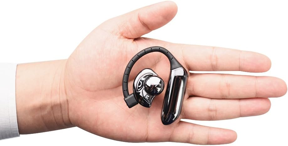 AMINY Bluetooth Headset with Voice Answer the Phones Bluetooth Earpiece Hands-free Earphones with Microphone for IOS, Android, Smartphones & Bluetooth Devices(black)