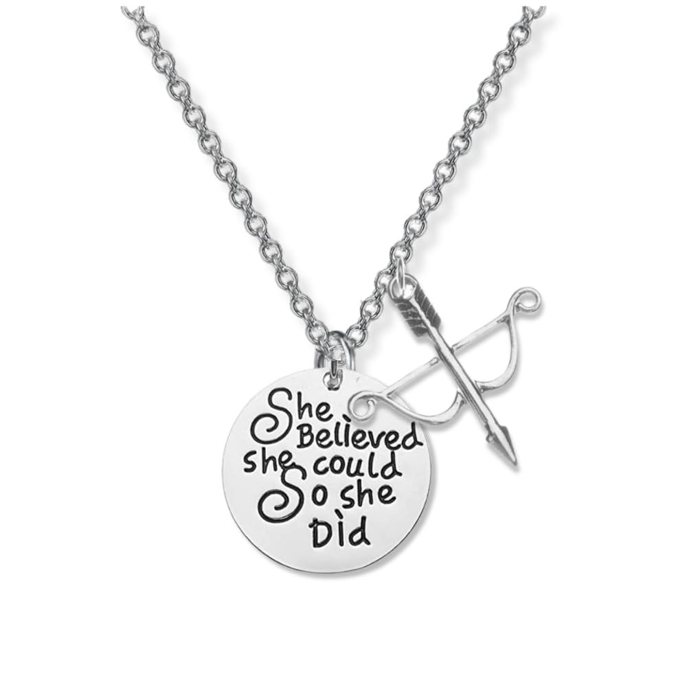 Sportybella Archery Charm Necklace - Archery Jewelry, Gift For Women, Teens and Girls