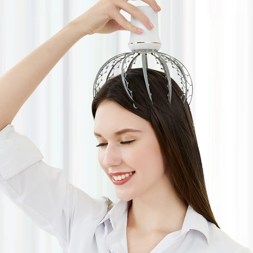 Pritam Scalp massagers have 12 claws, an electric vibrating head with a 360-degree teel ball, and a handheld head scratcher for stimulation and relaxation.