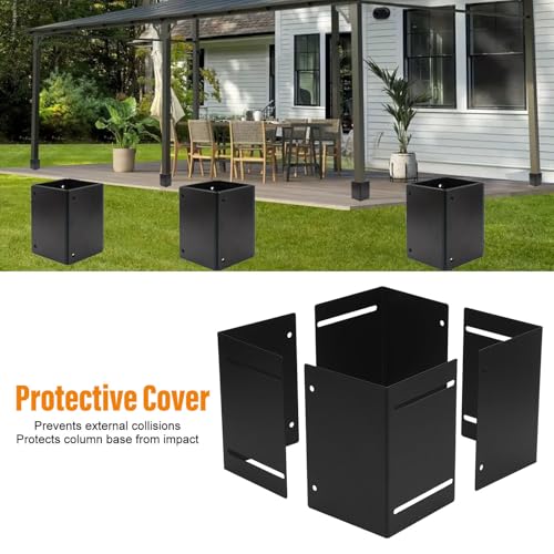 Protector de Poste Ajustable para evitar daños en cercos y barandillas metálicas 8