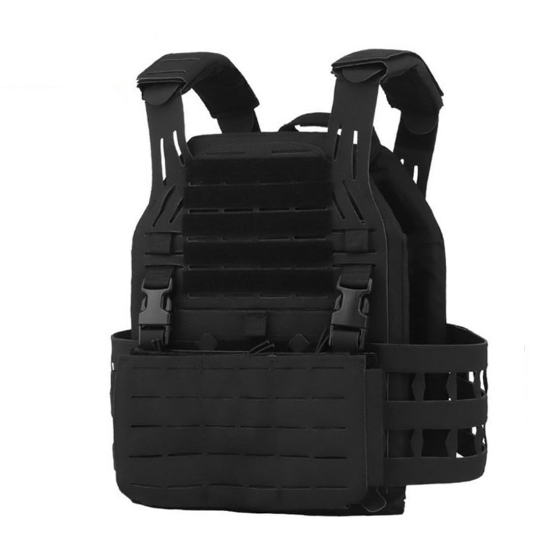 Chaleco táctico de combate negro anti fatiga para transporte seguro de accesorios de caza