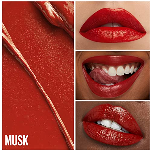 Maybelline New York Green Edition Butter Cream High-Pigment Bullet Lipstick, Musk, Orange Red, 0.12 Oz #TOP1