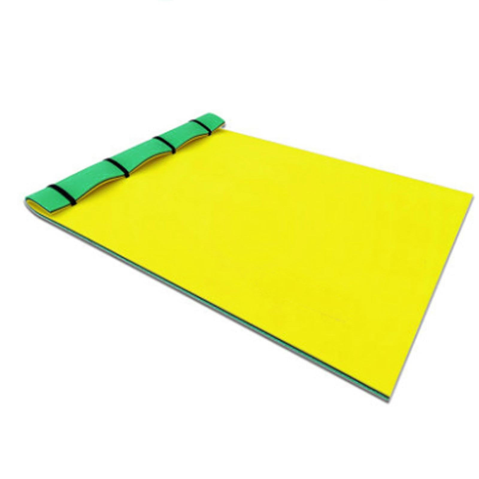 Schwimmmatte, Pool Schwimminsel, Zusammenrollbare, Pool, Sommermatratze, Liege für Strand, Boot, Schwimmbad, Meer, Gelbgrün