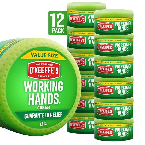 OKeeffes-Working-Hands-Hand-Cream-for-Extreme-Dryness-68-oz-Value-Size-Jar-12-Pack-Repairing-Skincare-for-Cracked-Dry-Hands O'Keeffe's Working Hands Hand Cream for Extreme Dryness - 6.8 oz Value Size Jar (12 Pack) - Repairing Skincare for Cracked, Dry Hands - Image 1