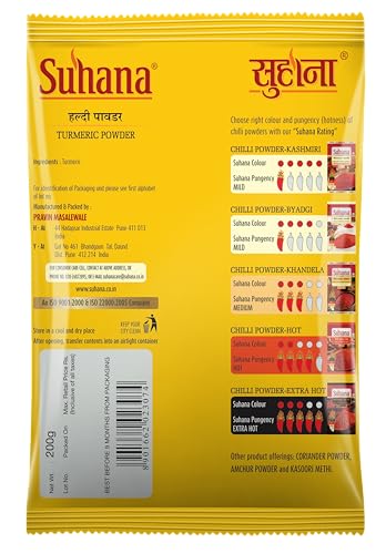 Image of Suhana Ambari Combo Pack Of 2 - Chilli Powder 500 Gram + Turmeric Powder 200 Gram