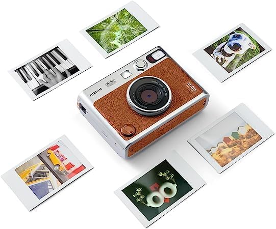 Miniatura 6 de Fujifilm Mini EVO Hybrid Camera (marrón) Paquete de cámara instantánea con 40 hojas de película instantánea + tarjeta de memoria microSD de 32 GB +