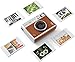 Fujifilm Mini EVO Hybrid Camera (Brown) Instant Film Camera Bundle with 40 Instant Film Sheets + 32GB microSD Memory Card + Small Padded Case + SD Card Reader + Extreme Electronics Cloth