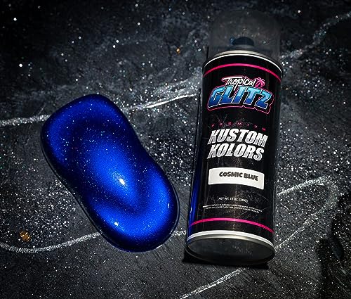 Spray Can 12oz Cosmic Blue Basecoat Paint 1:1 Mix Ratio | Professional-Grade Automotive Paint with High Gloss Finish - Polyurethane