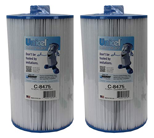 Unicel C-8475 75 Square Foot Media Replacement Hot Tub Spa Filter Cartridge with 197 Pleats, Compatible with Coleman Spas and Maax Spas of AZ (2 Pack)