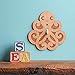 Octopus Light Switch Plate Cover (Toggle Style) - Handmade Wooden Nautical Nursery Decor