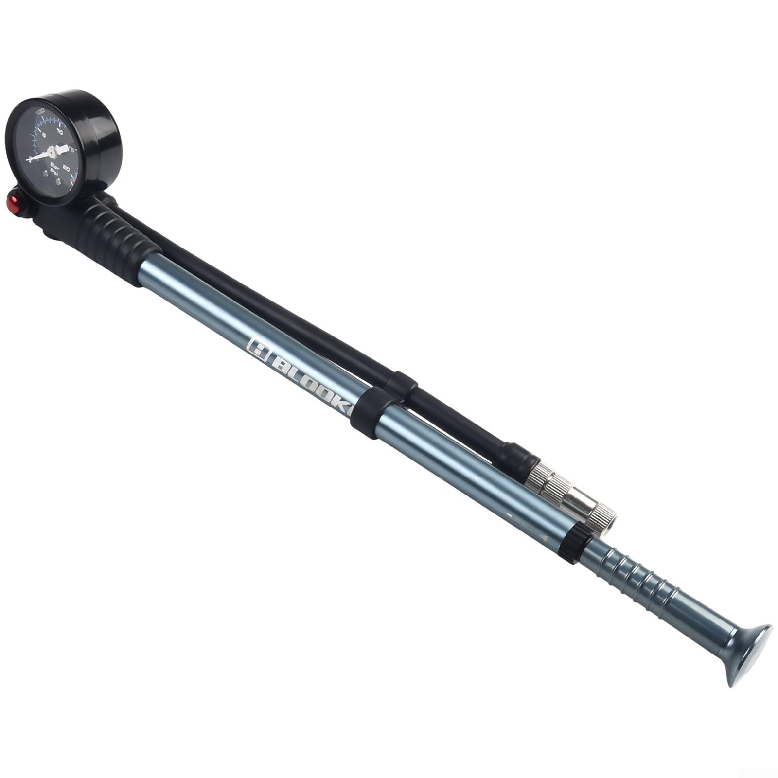 Pompe de suspension pour vélo, gonfleur haute pression 300 PSI pour VTT, descente, fourche à air, amortisseur, avec soupape de décharge de pression et double tête