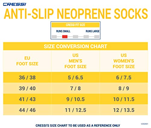 Cressi clzini antiscivolo in neoprene per adulti