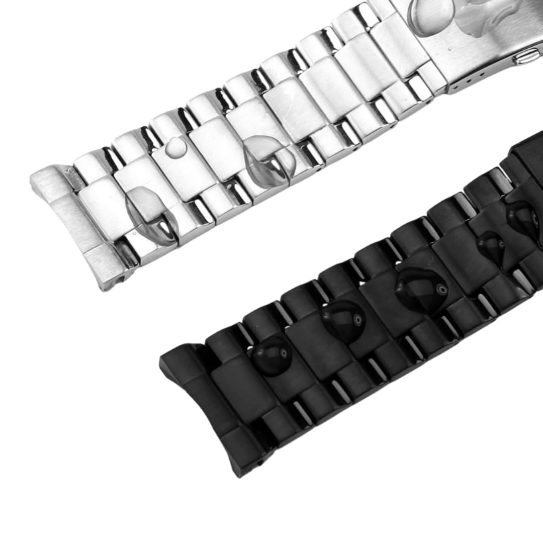 26MM 316L Acero Inoxidable Banda de Reloj, Hombres Metal Reemplazo Pulsera, Extremo Curvo-Negro 26MM para Diesel DZ4318/DZ4323/DZ4283/DZ4309