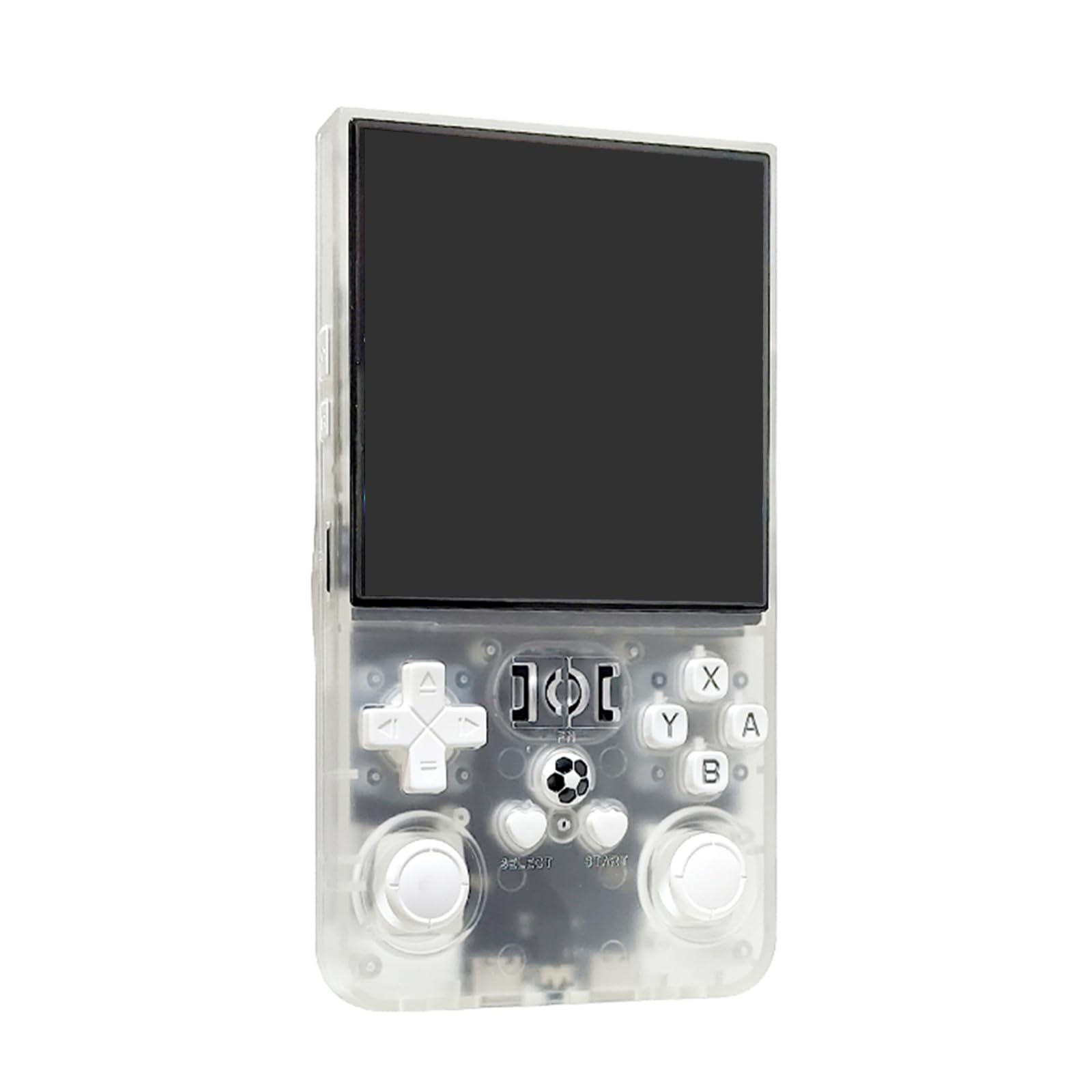 R36max - Consola de juegos portátil retro con pantalla IPS HD de 4,0 pulgadas, consola de juegos portátil retro (transparente)
