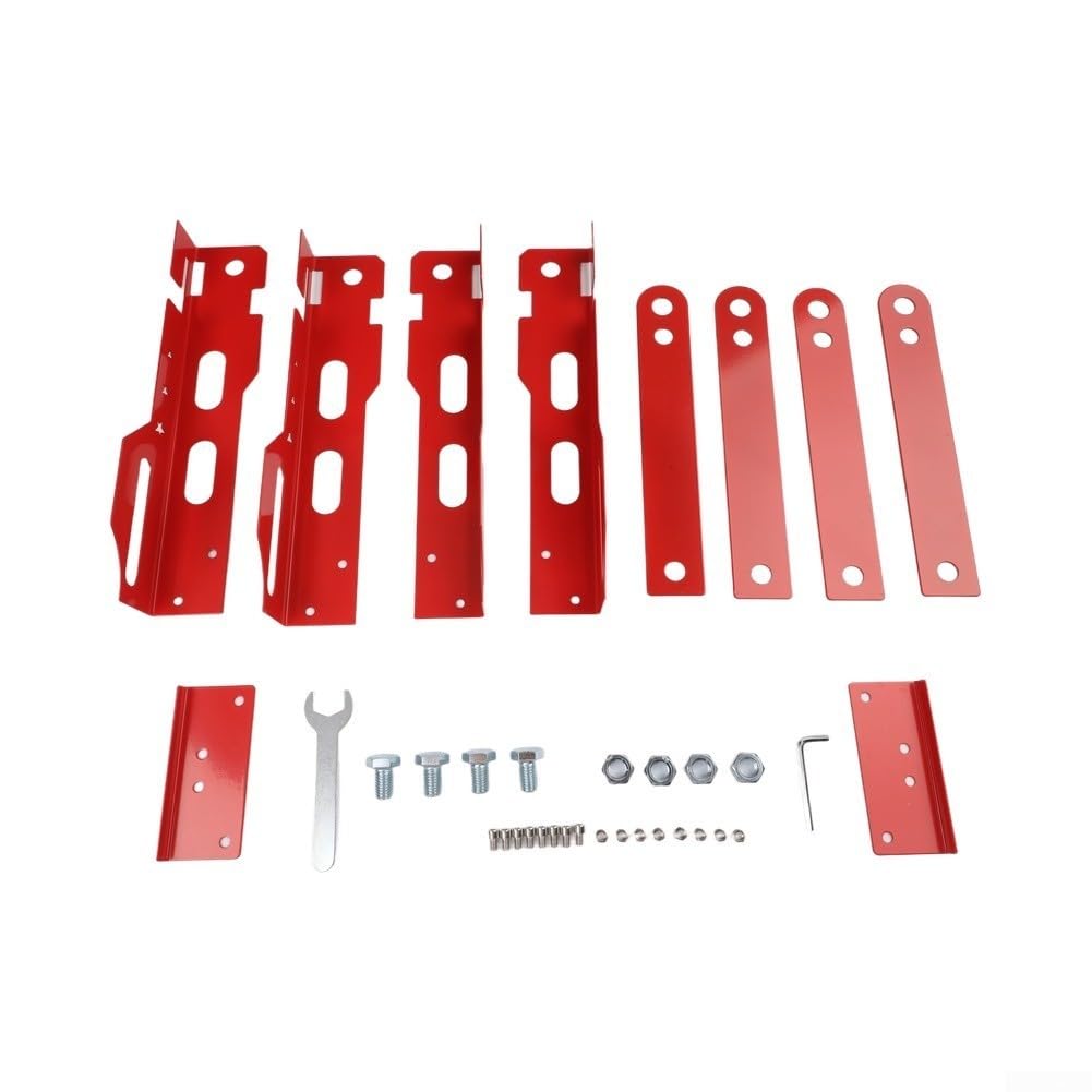 Strumento pesante per la misurazione dell'asse, strumento di regolazione per caduta degli pneumatici senza smontaggio delle pinze del freno, per Jeep camion SUV per dadi da 14 mm e 16 mm (rosso)