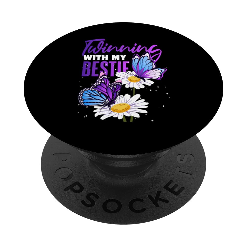 Friendship Matching Twin Spirit Week Twinning With My Bestie PopSockets Adhesive PopGrip, Black