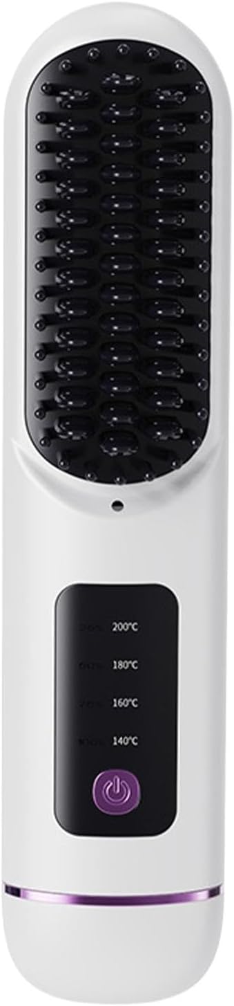 Hair Straightening Comb, Cordless Hair Straightener Brush, Rechargeable Hair Styling Tool, Portable Hair Straightener Brush, Adjustable Hair Straightening Brush, USB Rechargeable Hair Comb