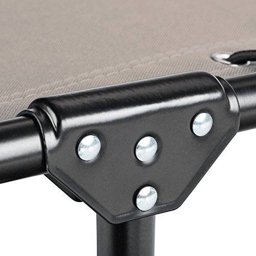 Kingcamp Chaise Lounge Removable Pillow 3-Position Adjustable Chair Folding Patio Recliner For Camping Pool Beach Outdoor, Supports 300Lbs, Beige, One Size #TOP3