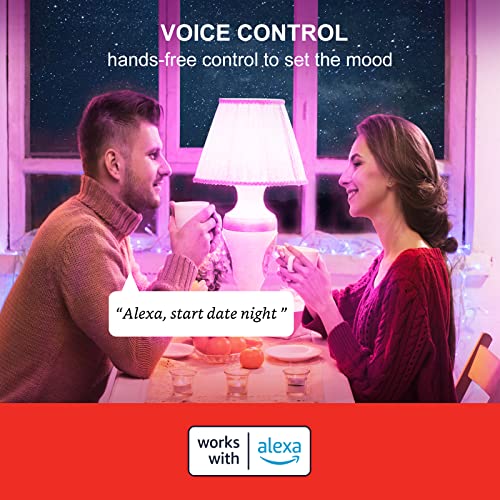 Image of Sengled Alexa Light Bulb, 100 Watt Equivalent Bluetooth Mesh Color Changing Light Bulb, Smart Bulbs that Work with Alexa Only, Dimmable A19 E26 RGB Light Bulbs 1500LM, CRI>90, No Hub Required, 4 Pack