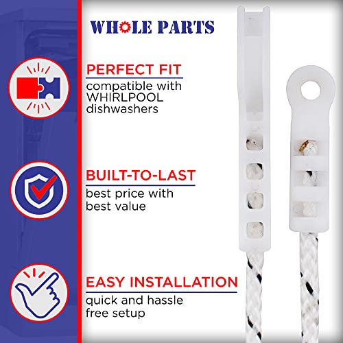 Whole Parts Dishwasher Door Cable Part # 154578801 - Replacement & Compatible With Some Frigidaire Cables - Replaces Ap3958767 - Non-Oem Frigidaire Appliance Parts & Accessories - 2 Yr Warranty #TOP3