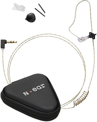 N-ear 360 Flexo - Covert Police Listen Only Earpiece, 3.5mm Connector, 22 Inch Cable, Tubeless, RO-360F-22-3.5