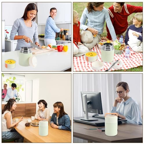 Tarro térmico para sopas y contenedor de acero inoxidable con tapa para excursiones 6