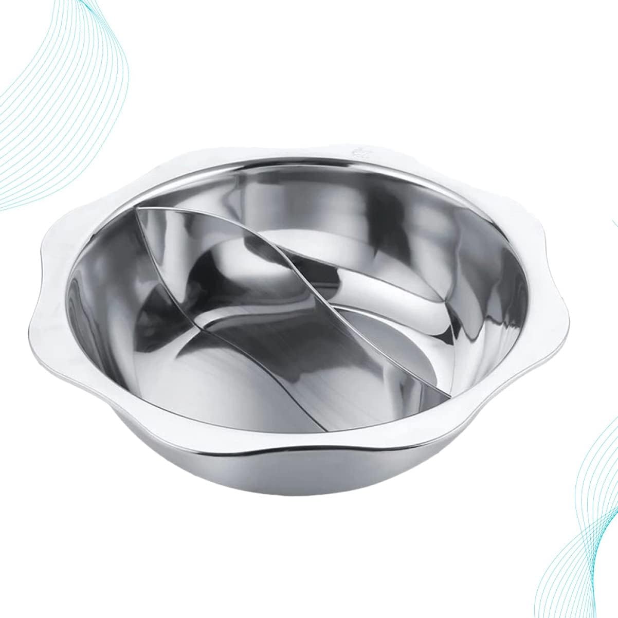 Zerodeko Induction Cooker Pot Stainless Steel Hot Pot Cookware Large Capacity Easy Clean