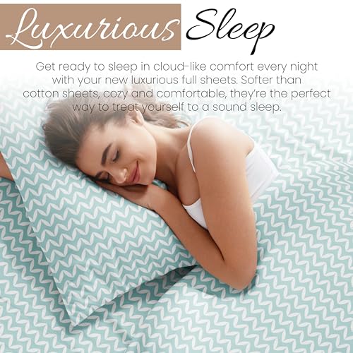 Parure de lit chevron bleu clair pour des nuits fraîches en été - 8