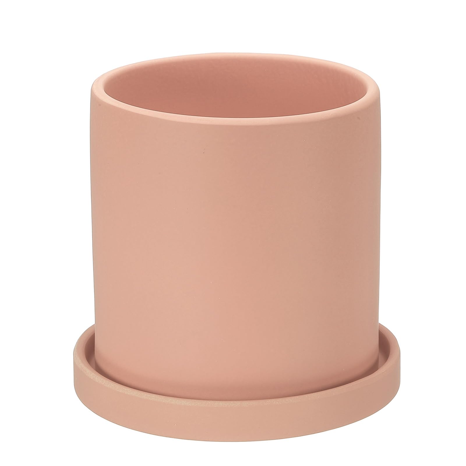 Pots de plantes en céramique rose PATIKIL 5 pouces avec soucoupe